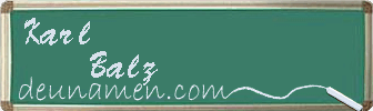 Karl Balz Visitenkarte